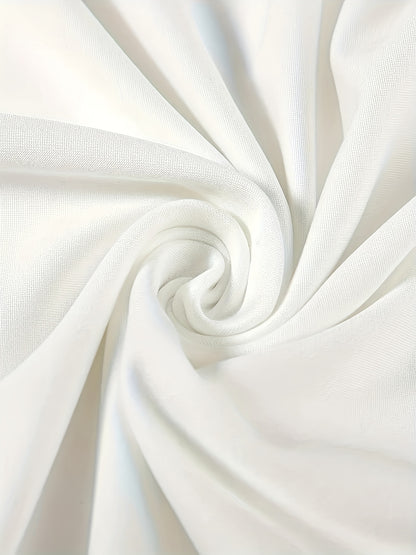 Elegant Solid Slip Lounge Dresses, Scoop Neck Bodycon Maxi Mermaid Dress, Women's Loungewear & Dresses