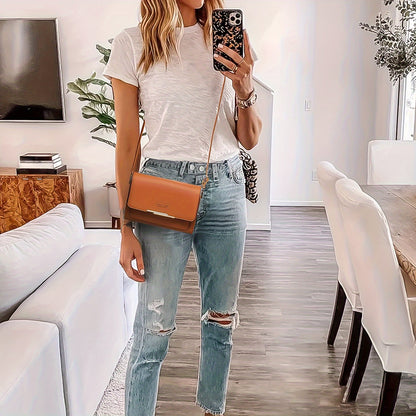 Women's Small Messenger Shoulder Bag Mobile Phone Bag Card Holder Wallet Handbag