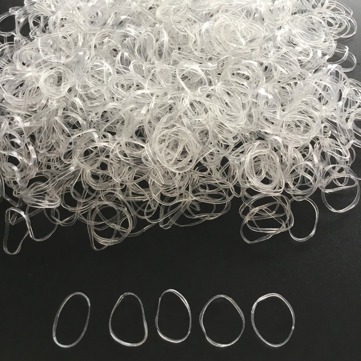 1000pcs Mini Clear Elastic Hair Rubber Bands - Soft, Gentle, and Durable Hair Ties for Women - Cute, Solid Color, Daily Headband Accessories