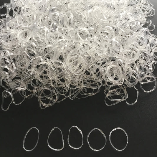1000pcs Mini Clear Elastic Hair Rubber Bands - Soft, Gentle, and Durable Hair Ties for Women - Cute, Solid Color, Daily Headband Accessories
