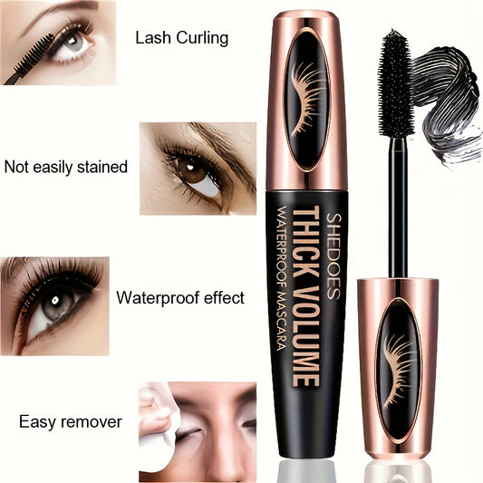 Thick & Voluminous 8D Fiber Lash Mascara - Waterproof, Curling & Lengthening Black Eyelash Extension Makeup Tool, Perfect Gift for Women