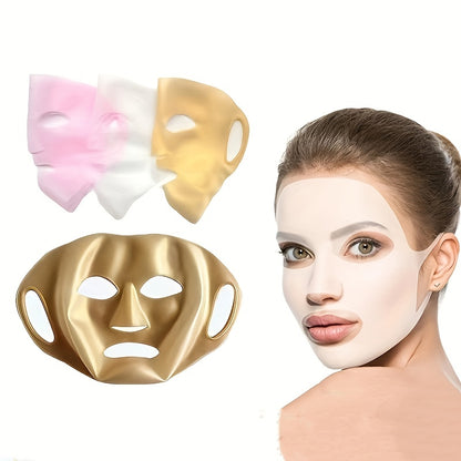 Reusable Silicone Facial Masks For Moisturizing Skin - 3D Anti-Evaporation Face Beauty Patches For Women