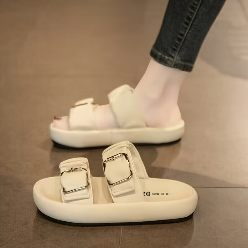 [New Style Thick Sole Slippers] New Style Thick Sole Slippers - Anti-slip Beach Slippers for Pregnant Women in Summer 2024 - Cool High-end One-Word Slippers