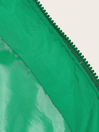 Women'S Elegant High-Neck Padded Vest with Drawstring Detail - Solid Color, Thick Warm Winter Sleeveless Jacket Vest, Casual Streetwear Style, 200g/m² Fabric Weight, Autumn/Winter Essential