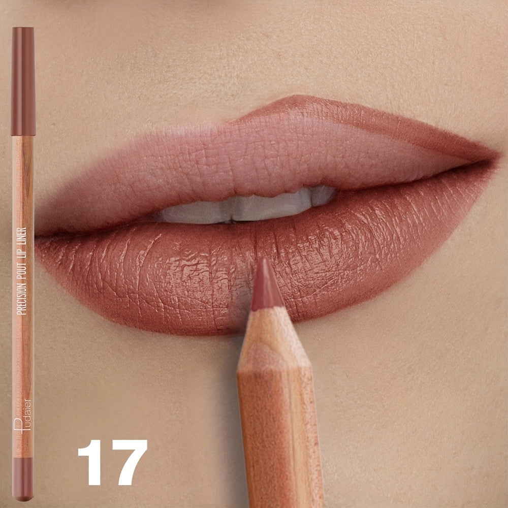 1pc Matte Lipstick & Liner Pen, Waterproof, Long-Lasting, Non-Stick, Berry Shades for All Skin Types, Makeup Pencils for Women, Pudaier