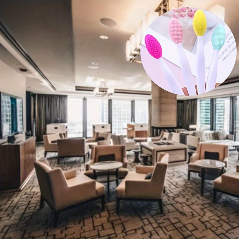 1pc/2pcs Silicone Skin Care Wash Brush | Exfoliating Nose Clean Tool with Replacement Head, Unscented for All Skin Types