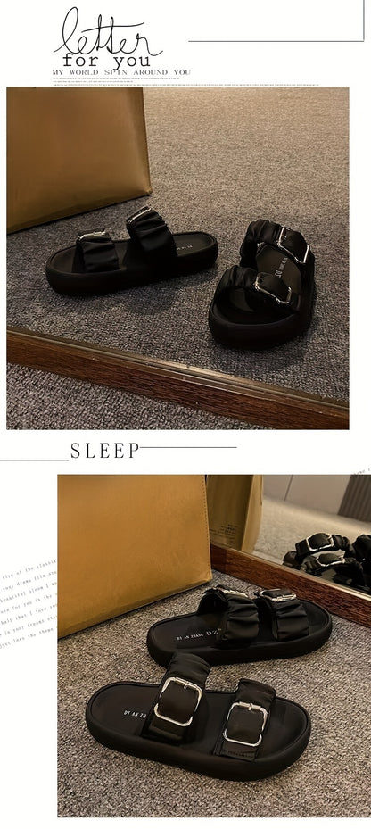 [New Style Thick Sole Slippers] New Style Thick Sole Slippers - Anti-slip Beach Slippers for Pregnant Women in Summer 2024 - Cool High-end One-Word Slippers