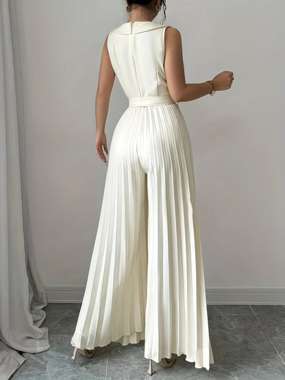 Double-Breasted Pleated Jumpsuit (Horizontal Orientation) YY1225006