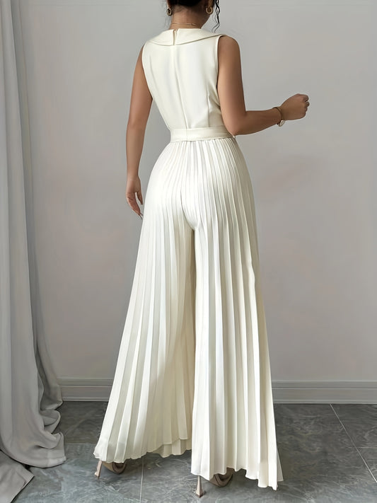 Double-Breasted Pleated Jumpsuit (Horizontal Orientation) YY1225006