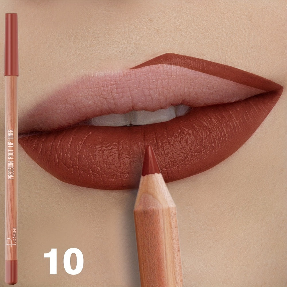 1pc Matte Lipstick & Liner Pen, Waterproof, Long-Lasting, Non-Stick, Berry Shades for All Skin Types, Makeup Pencils for Women, Pudaier