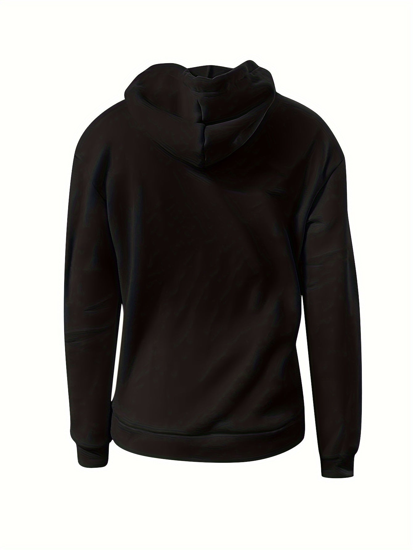 Solid Kangaroo Pocket Hoodie Without Pants, Casual Long Sleeve Drawstring Hoodies Sweatshirt, Women's Clothing