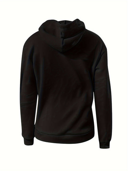 Solid Kangaroo Pocket Hoodie Without Pants, Casual Long Sleeve Drawstring Hoodies Sweatshirt, Women's Clothing