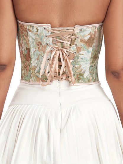 Lace Up Off Shoulder Non-Stretch Shaping Top, Women's Tight Bone Corset Top, Women's Activewear