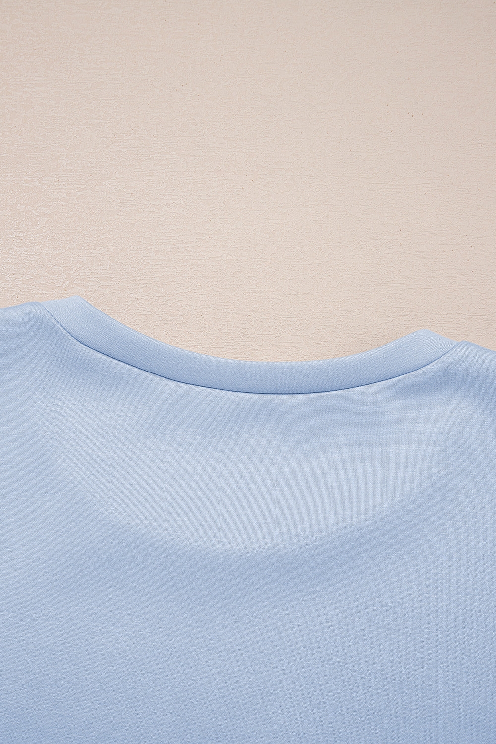 Beau Blue Puff Sleeve Pearl Embellished Scallop Trim Top 2 Piece Skort Set