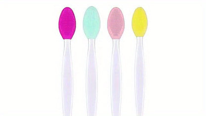 1pc Pink Silicone Nose Brush - Dual-Sided Soft Exfoliating & Massaging Facial Cleaner, Blackhead Removal Tool for Smooth Skin, Formaldehyde-Free, Ideal for Men & Women's Home Care