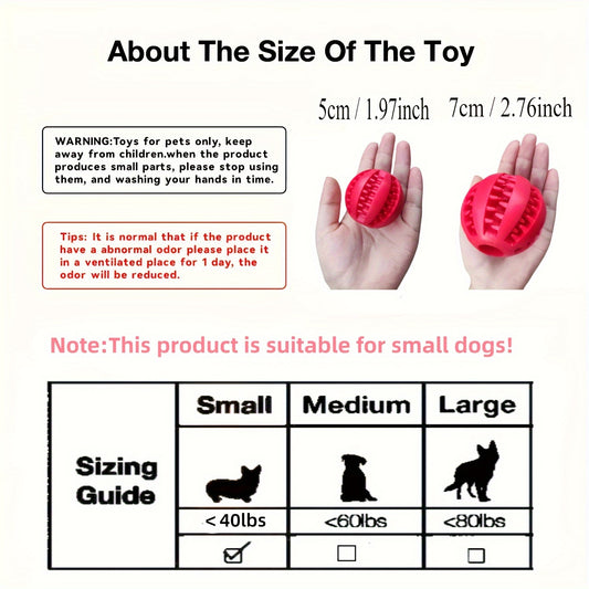 [1PC Interactive Dog Ball Toy] 1PC Dog Ball Toys Small Dogs Interactive Elastici