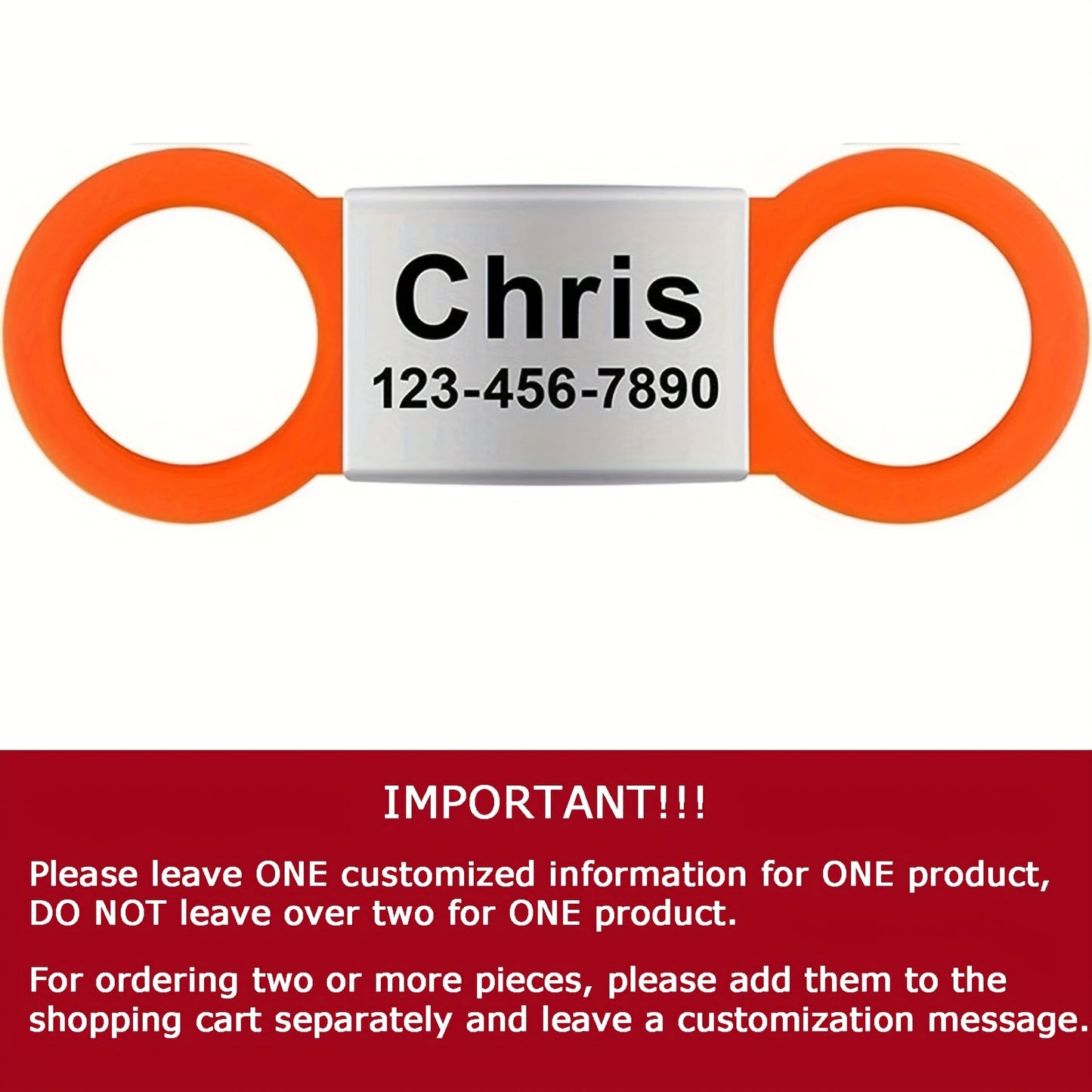 [Fast Arrival] Personalized Pet ID Tag - Durable, Noise-Free, Stylish Slide-On Tag with Engraved Pet's Name, Perfect for Dogs and Cats - Easy to Read, Long-Lasting, and Attractive Design