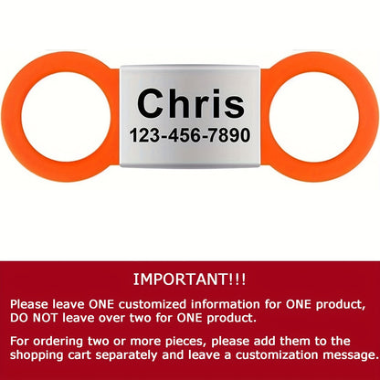 [Fast Arrival] Personalized Pet ID Tag - Durable, Noise-Free, Stylish Slide-On Tag with Engraved Pet's Name, Perfect for Dogs and Cats - Easy to Read, Long-Lasting, and Attractive Design