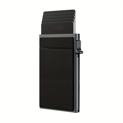 RFID-Secure Aluminum Credit Card Holder - Pop-Up Access, Slim & Lightweight - Perfect Gift for Men