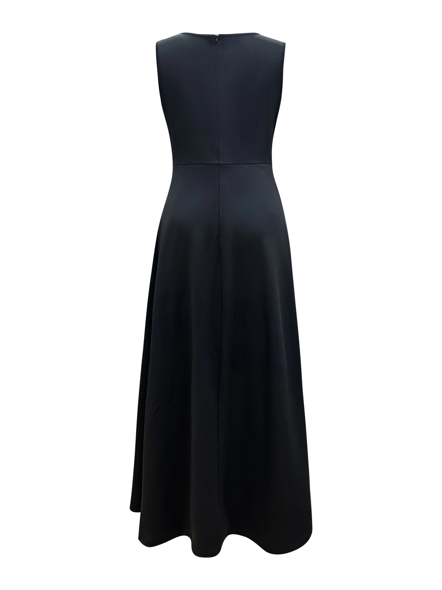 Color Block Crew Neck Jumpsuit, Elegant Sleeveless Wide Leg Jumpsuit For Spring & Summer, Women's Clothing