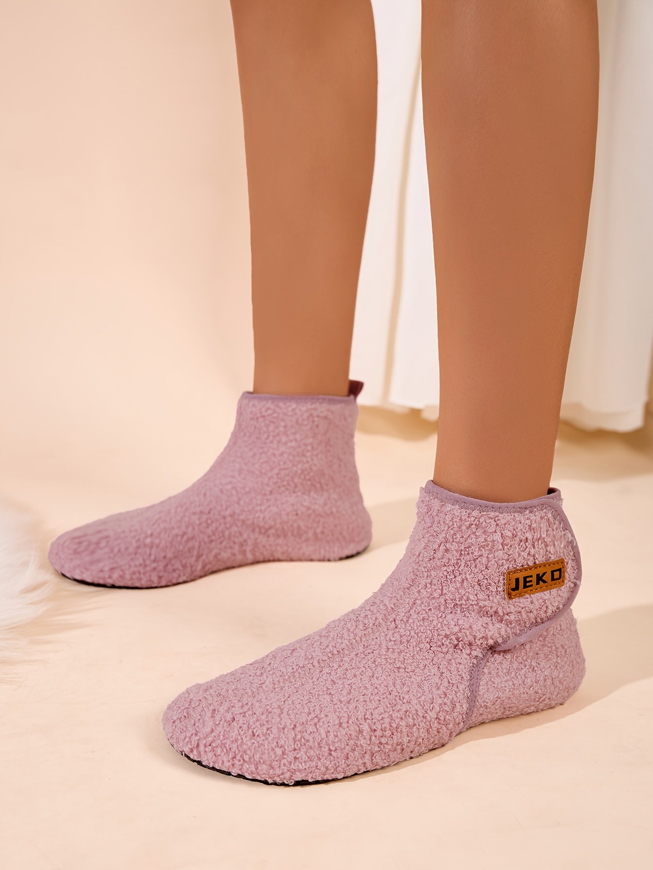 Women's Winter Warm Slip-On Slippers with Closure - Soft Fabric Indoor/Outdoor House Shoes, Non-Slip Rubber Sole & Plush Lining for Cozy Comfort, Light Blue, Indoor Slippers, Home Comfort, Simple Style, Comfortable Fit, Home