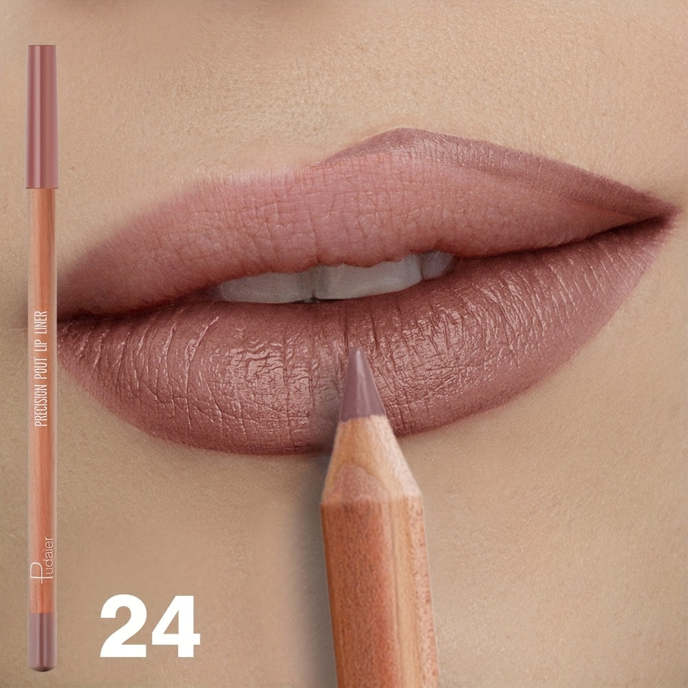 1pc Matte Lipstick & Liner Pen, Waterproof, Long-Lasting, Non-Stick, Berry Shades for All Skin Types, Makeup Pencils for Women, Pudaier