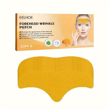 10pcs Forehead Wrinkle Patches, Skin Tightening Care Solution, Hydrolyzed Collagen And Centella Infused, Smooth, Youthful Skin Look, Safe For Sensitive Skin Without Irritations