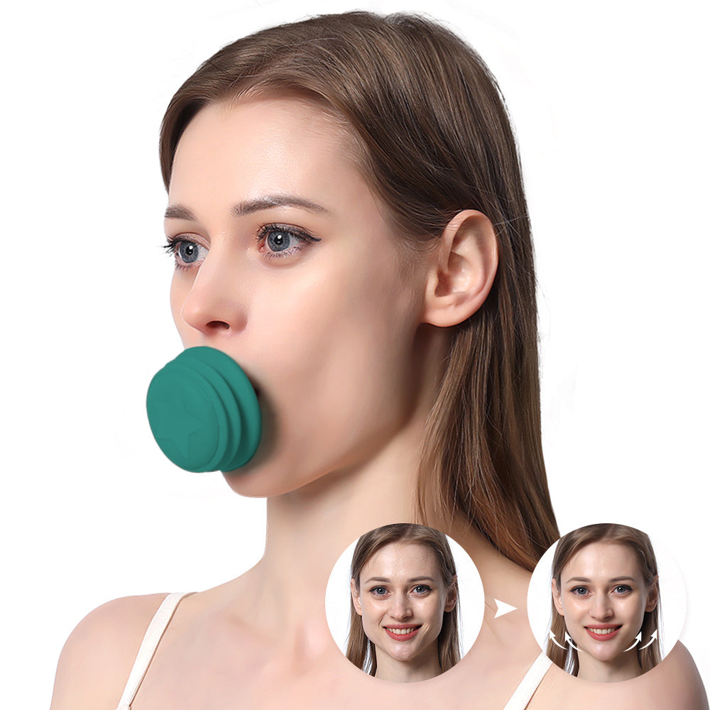Portable Green Jaw Face Neck Toning Exerciser for Women - Lift, Firm, and Tone Your Skin with V-Shaped Double face Exerciser - Cute and Convenient Mouth Exercise Tool