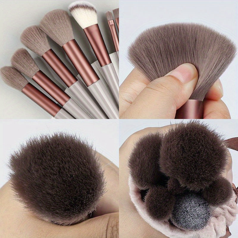 13pcs Makeup Brushes Soft Fluffy Professional Foundation Blush Powder Eyeshadow Kabuki Blending Makeup Brush Beauty Tools Valentine's Day Birthday Gift for Girlfriend