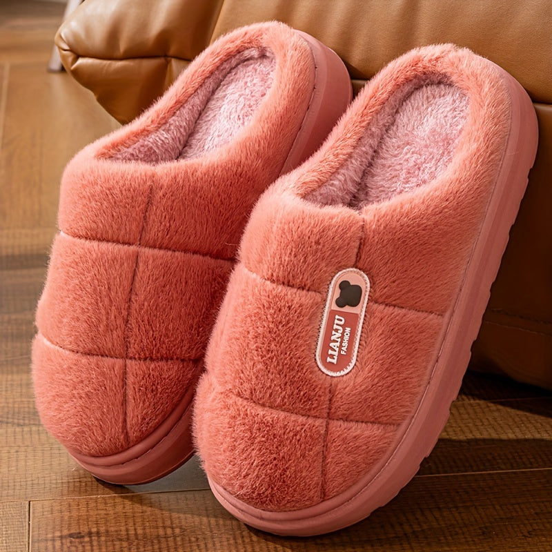 [Warm Slippers] Warm Anti-slip EVA Sole Slippers | Autumn and Winter Large Size Couple Slippers for Men and Women, Home and Outdoor