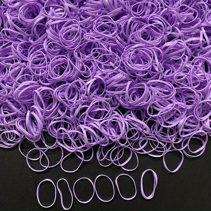1000pcs Mini Clear Elastic Hair Rubber Bands - Soft, Gentle, and Durable Hair Ties for Women - Cute, Solid Color, Daily Headband Accessories