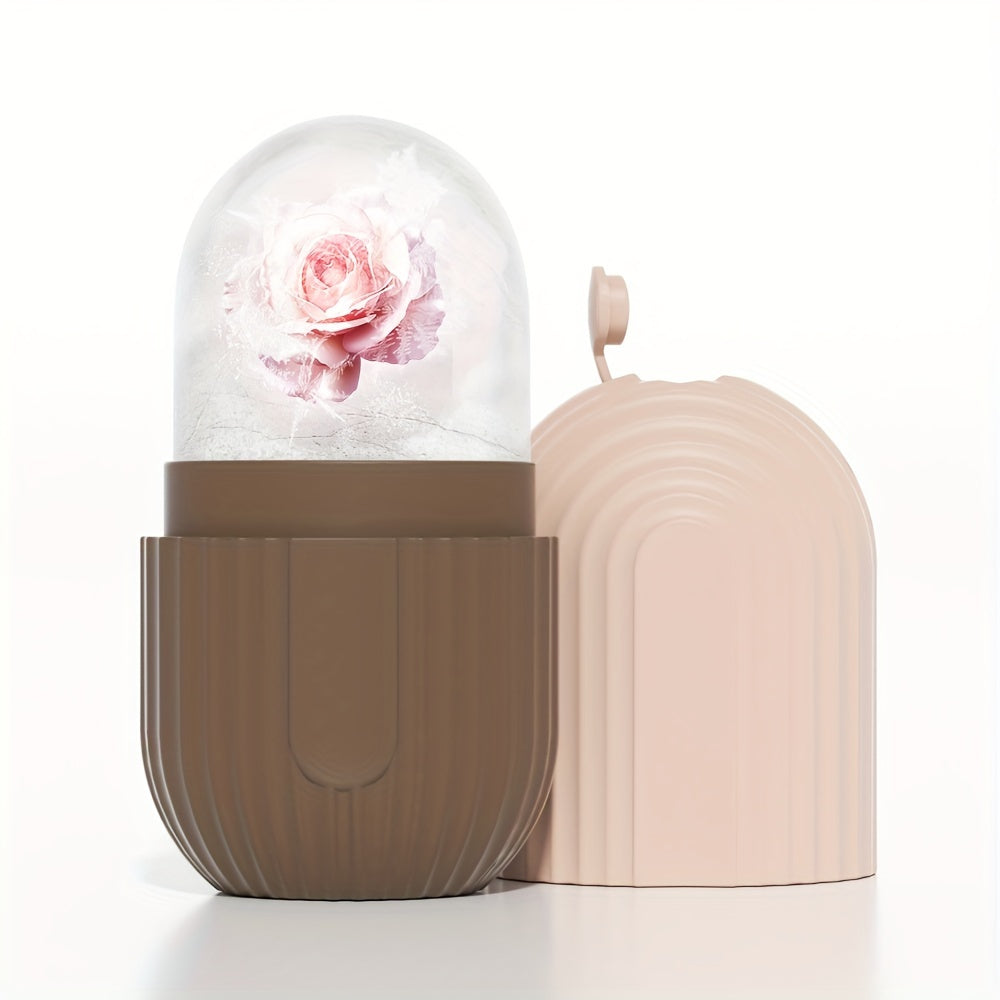 Silicone Facial Ice Roller for Skin Glow & De-Puffing – Reusable, Leakproof Beauty Massage Tool for Daily Skincare Routine, Formaldehyde-Free, No Power or Battery Needed