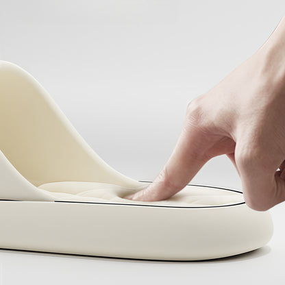 MILANO EVA Slippers - Lightweight, Quick-Dry, Comfortable Home & Bathroom Shoes with Textured Sole, Hollow-Out Design, Black & White Italian Flag Pattern, Perfect for Men and Women, Bathroom Slippers | Stylish Slippers | EVA