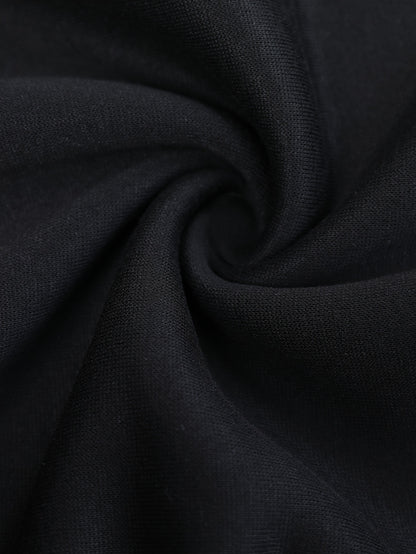 Faith Print Turtleneck Dress, Casual Loose Long Sleeve Dress, Women's Clothing