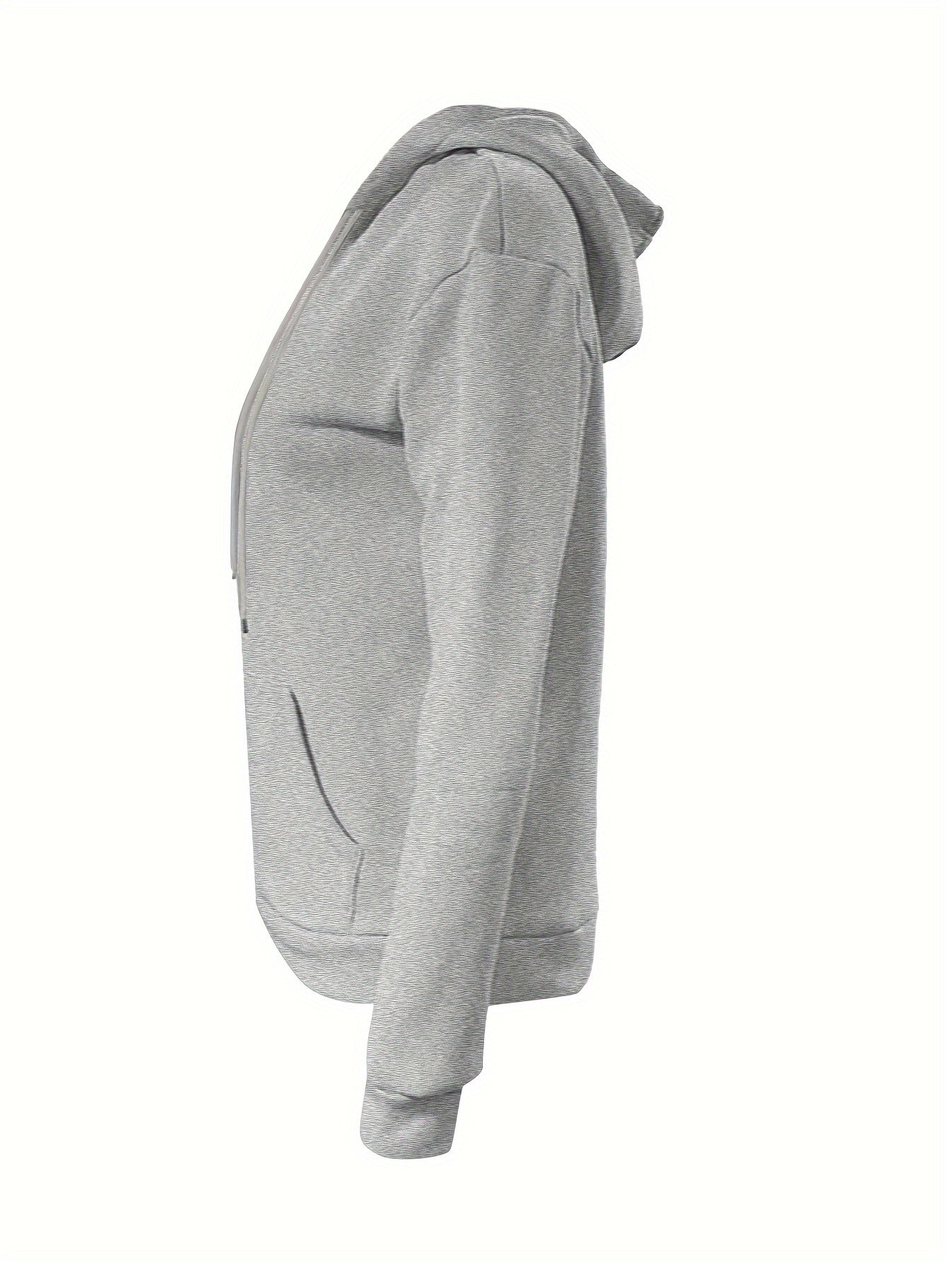 Solid Kangaroo Pocket Hoodie Without Pants, Casual Long Sleeve Drawstring Hoodies Sweatshirt, Women's Clothing