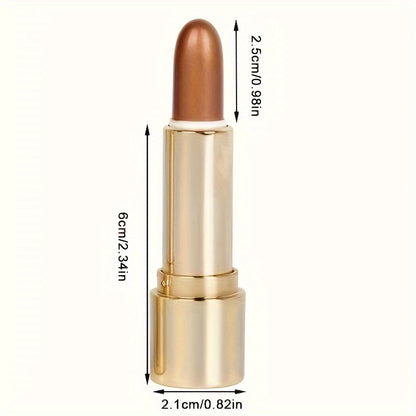 3D Highlighting & Contouring Stick, Side Shadow Face Concealer Stick, Eye Brightening Swivel Stick, Small Golden Tube Pearly Glitter Concealer Stick, Makeup For All Skin Tones For Music Festival
