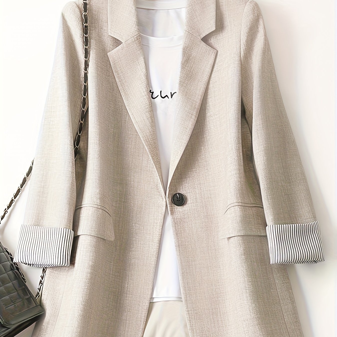 Internet Celebrity Women's Loose-Fit Casual Jacket for Spring and Autumn, Small Suit Top