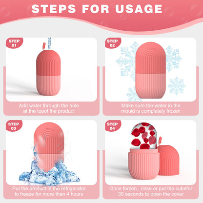 [Fragrance-Free Ice Roller] Fragrance-Free Ice Roller for Face - 1pc, Battery-Free Skincare Tool for Glowing Skin, Ideal for Daily Facial Care & Massage