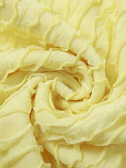 Solid Spaghetti Popcorn Dress, Sexy Backless Dress For Spring & Summer, Women's Clothing