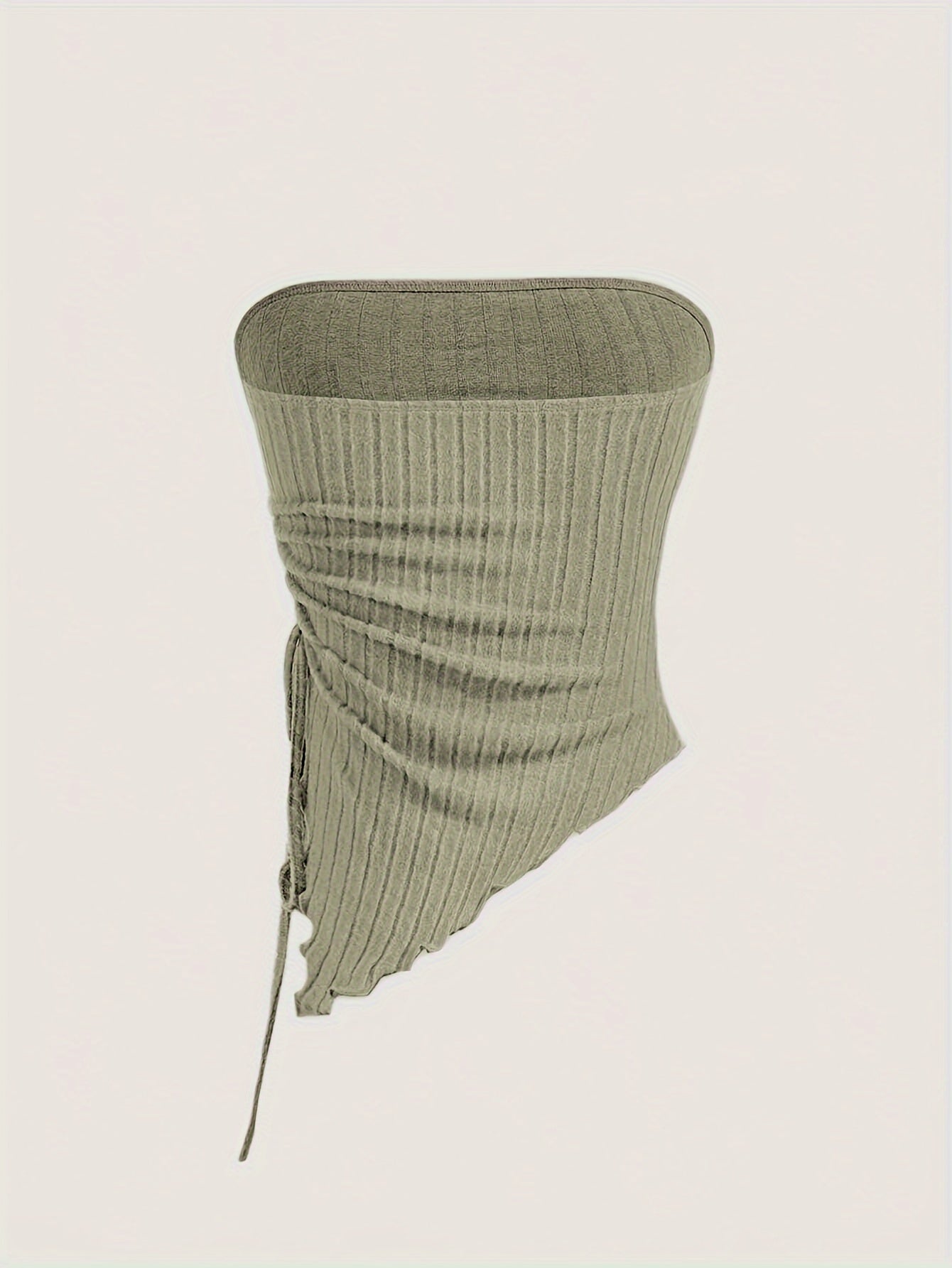 Siamese Cat Print Women's Drawstring Off-Shoulder Asymmetrical Hem Tank Top