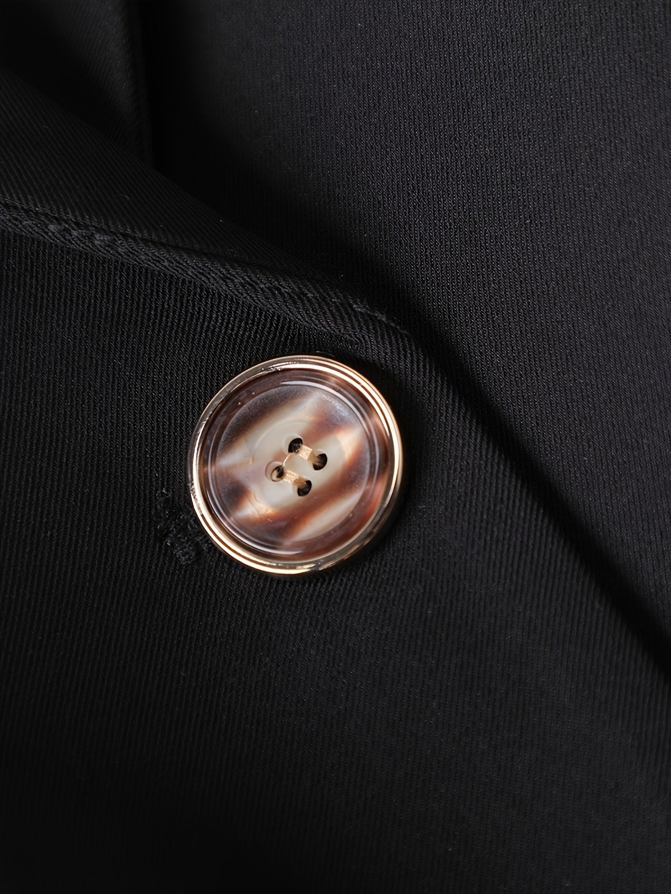 Elegant Black Blazer with Golden Buttons - Stylish Long Sleeve Women'S Blazer for Work & Casual, Autumn & Winter, Casual Workwear | Elegant Blazer | Stylish Button Detail, Blazers for Women