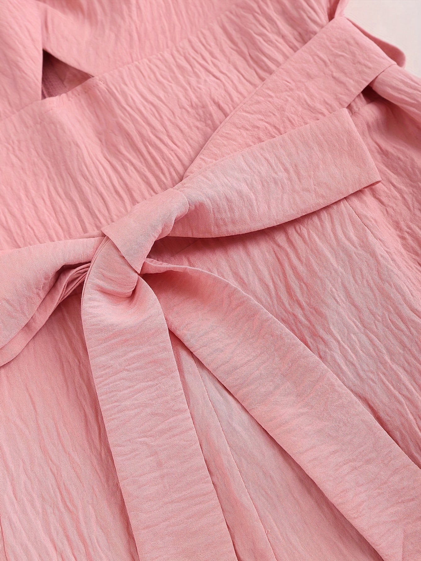 Twist Front Solid Belted Romper Jumpsuit, Casual Backless Spaghetti Strap Romper Jumpsuit For Spring & Summer, Women's Clothing