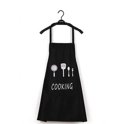 1pc Waterproof And Oil-proof Apron With Pockets - Hand Wipeable Apron For Women And Men - 27.5in X 26.8in - Stay Clean And Protected While Cooking