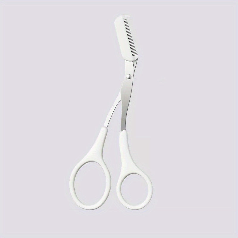 Stainless Steel Eyebrow Shaping Cut Scissors Comb Hair Remover Beauty Tool (Eyebrow Scissors)