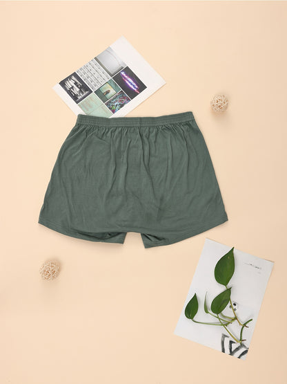 Men's Cotton Home Loose High Waist Deep Crotch Underwear Pajama Pants