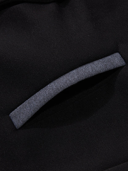 Chic NY-Inspired Women's Varsity Jacket - Elegant Black and White Baseball Uniform Style with Large "58.42cm & NYC Lettering, Striped Accents, Button Closure, Long Sleeves - Perfect for Spring & Autumn Casual Wear