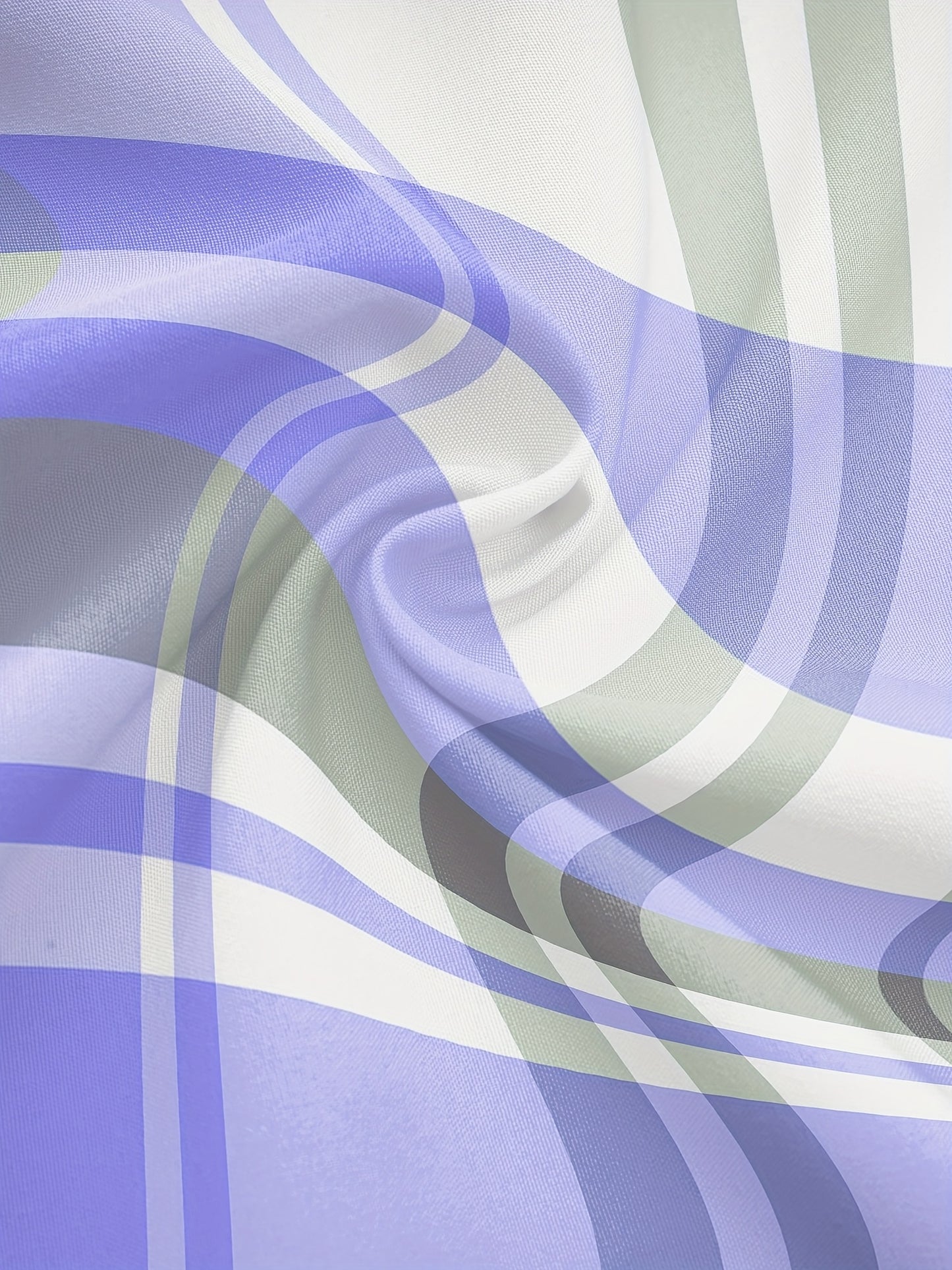 Women's Stylish Purple & White Plaid Long Sleeve Button-Up Shirt - Casual Polyester Blouse with Pointed Collar, Machine Washable, Perfect for Casual Attire