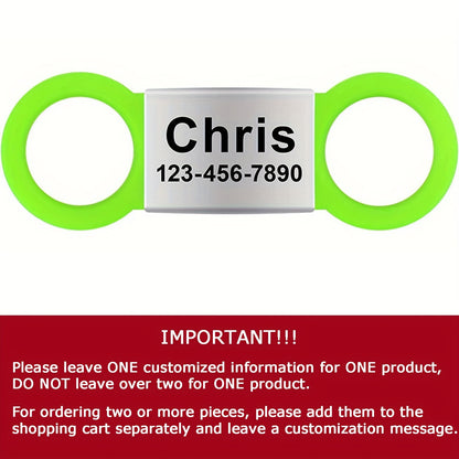 [Fast Arrival] Personalized Pet ID Tag - Durable, Noise-Free, Stylish Slide-On Tag with Engraved Pet's Name, Perfect for Dogs and Cats - Easy to Read, Long-Lasting, and Attractive Design