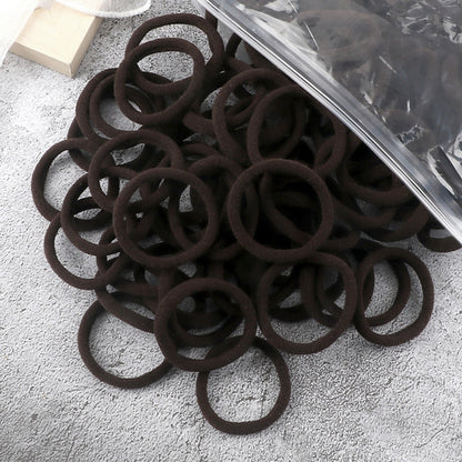 50pcs/Set Women   Basic Hair Bands 4cm Simple Solid Colors Elastic Headband Hair Ropes Ties Hair Accessories Ponytail Holder