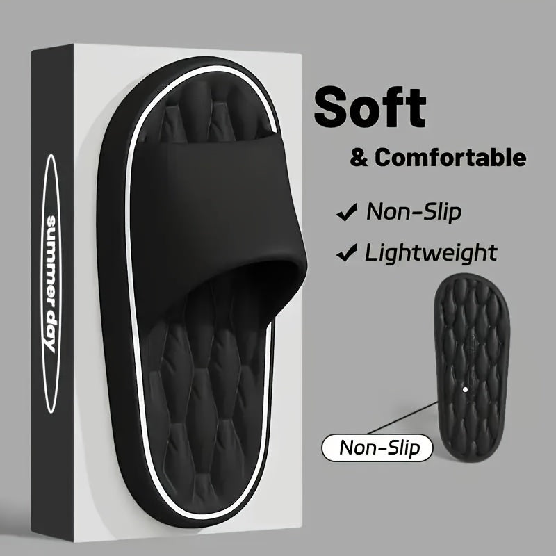 Soft, Comfortable Women's EVA Slip-On Slippers - Lightweight, Non-Slip, Breathable, Durable Indoor/Outdoor Sandals with Thick Cushioned Sole, Anti-Shit Design & Ergonomic Support, Pastel Pink Casual House Shoes for All Season